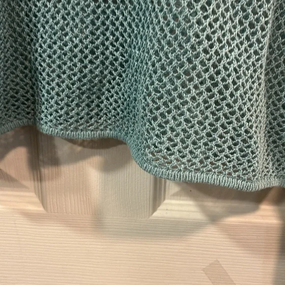 Eileen Fisher Blue Open-Knit Sweater - Picture 8 of 16